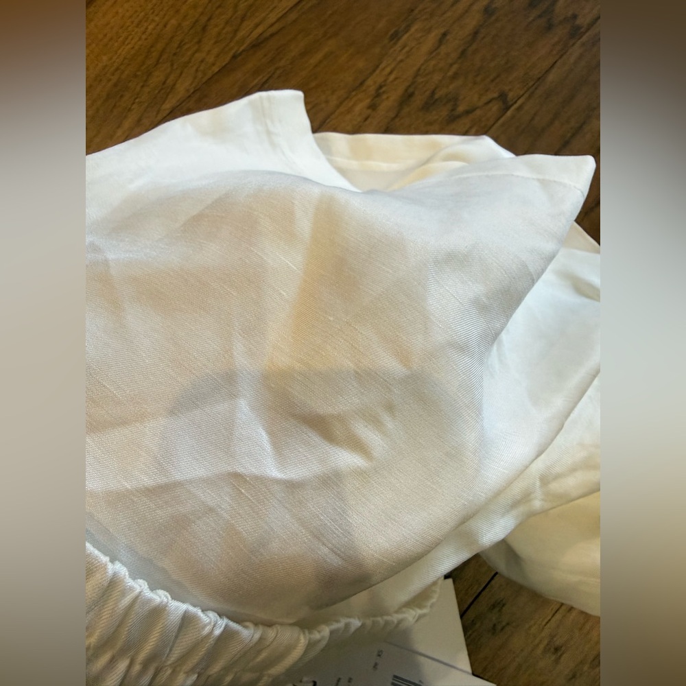 NWT Anine Bing Kam White Linen Shorts - Picture 7 of 11